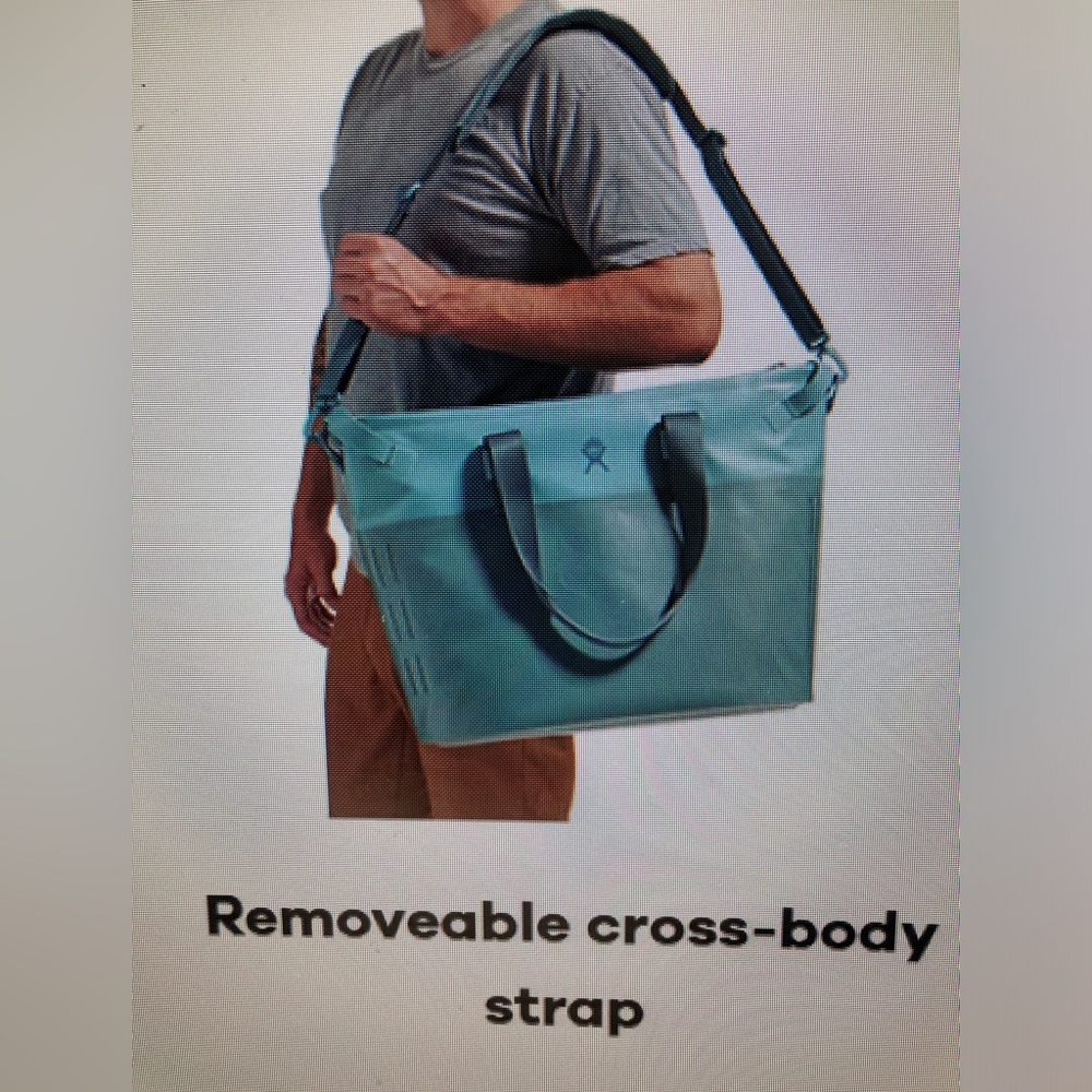 New Hydro Flask Teal Tote Bag with Black Straps